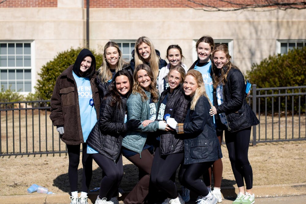 <p>Supporters of Miss Auburn candidate Riley Johnson and Supporters of SGA Vice President candidate Lilly Pool gathered together during SGA concoursing on February 5, 2026.</p>