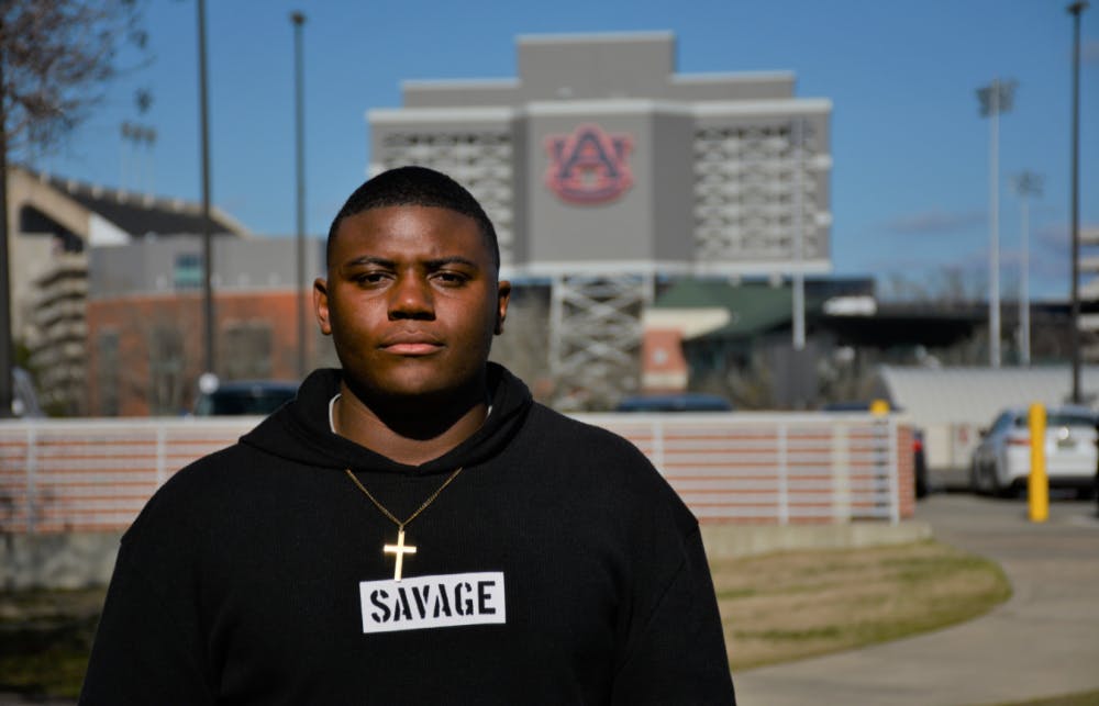 <p>2019 linebacker Kameron Brown after his official visit to Auburn on Jan. 20, 2019, in Auburn, Ala.</p>