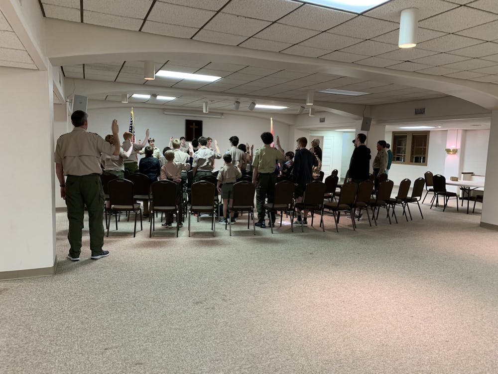 Troop 50 meets at First Presbyterian Church in Auburn, Ala. on Feb. 24, 2020.
