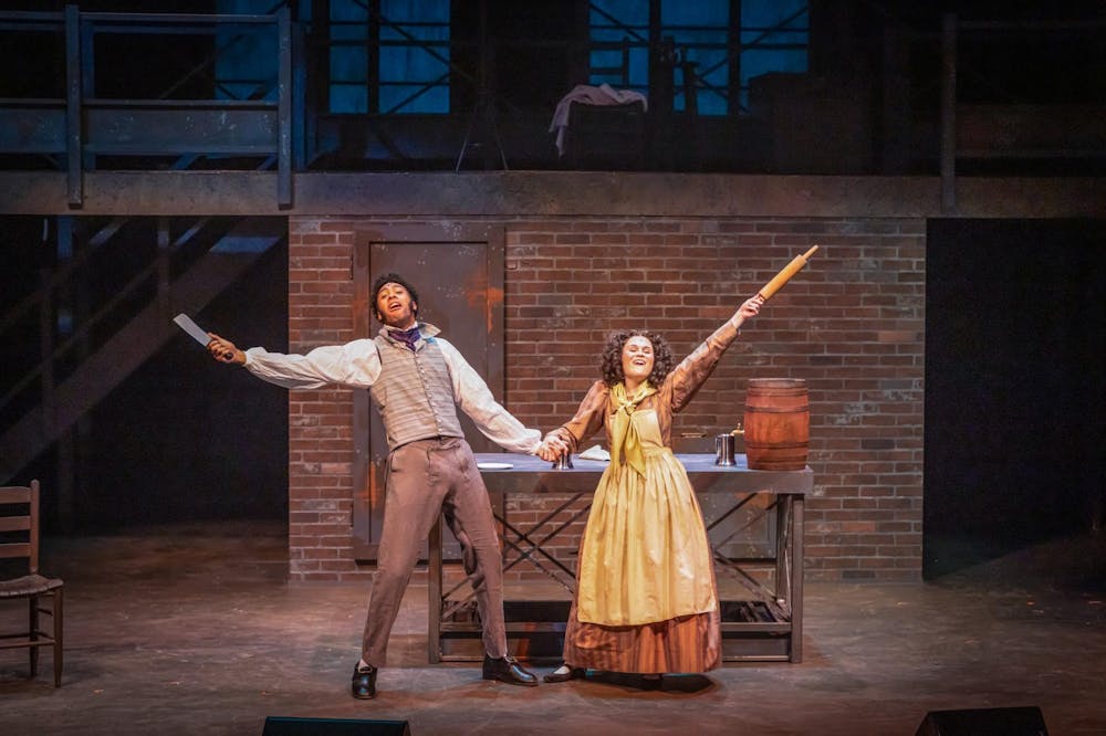 <p>Patrick Barnett and Kathryn Mims play Sweeney Todd and Mrs. Lovett respectively in "Sweeney Todd: The Demon Barber of Fleet Street" presented by the Auburn University Theatre Department. Contributed by Henry Eiland.</p>