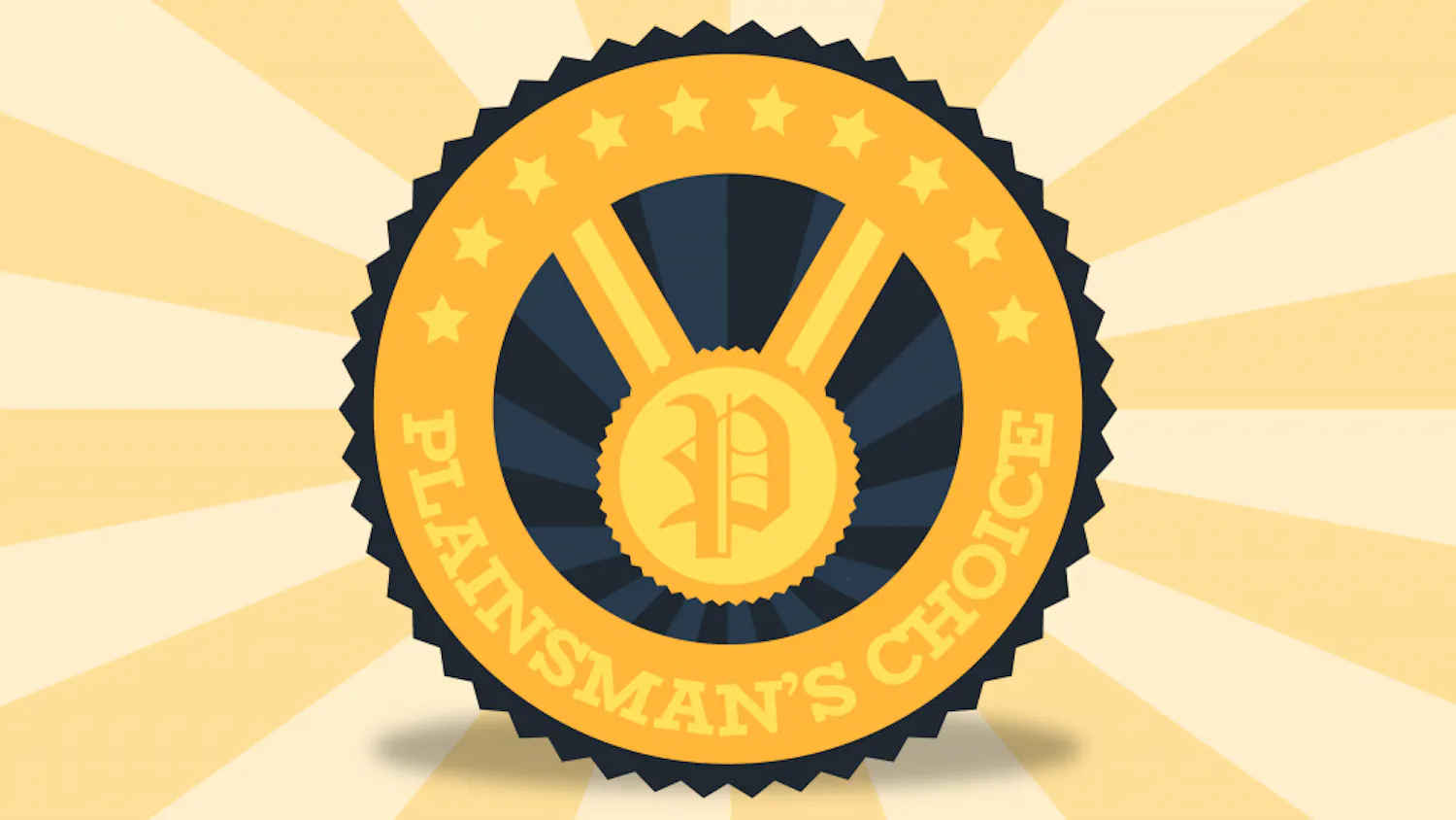 A circular badge features a prominent "P" logo, surrounded by stars and the text "PLAINSMAN'S CHOICE," against a radiating background.