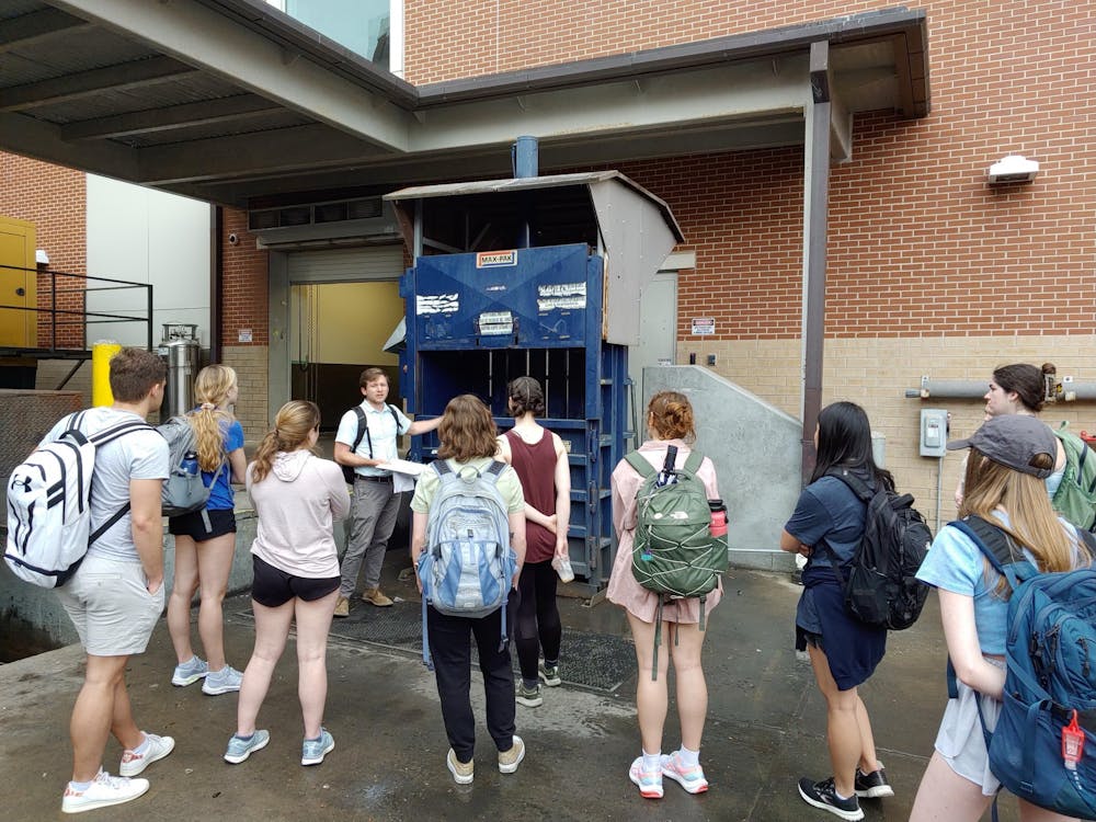 <p>Auburn students take a trash tour around campus to prepare for an upcoming trash audit.</p>