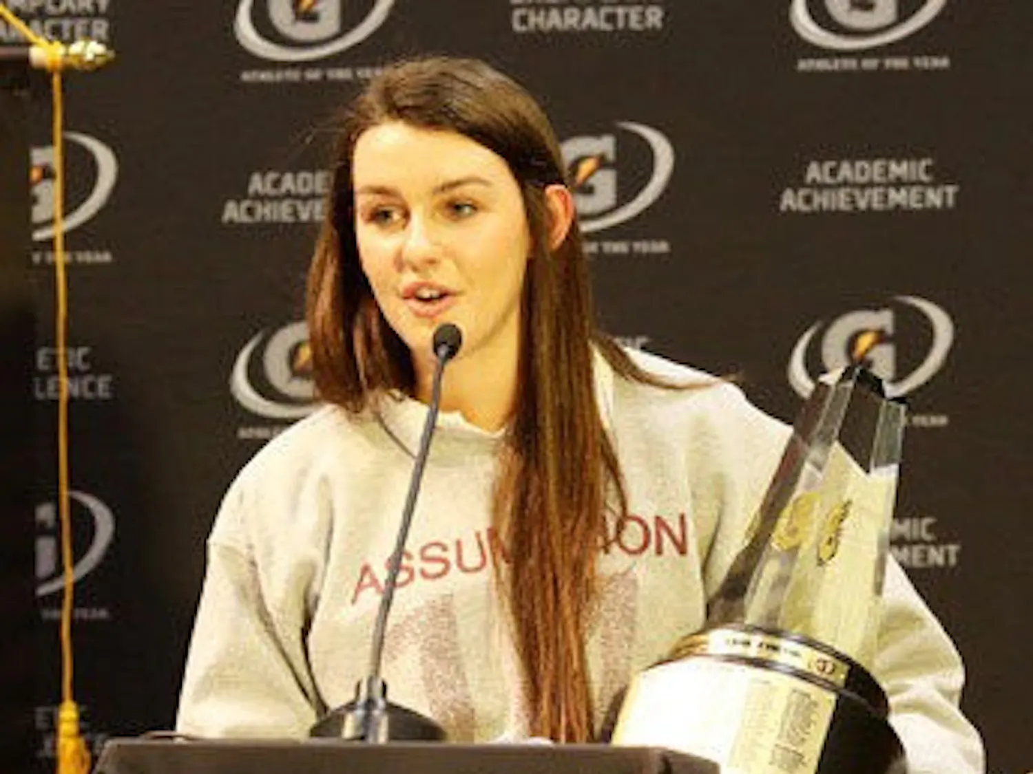 Alexa Filley, who played at Assumption High School in Louisville, Kentucky, earned the Gatorade Volleyball Player of the Year for 2013-14.