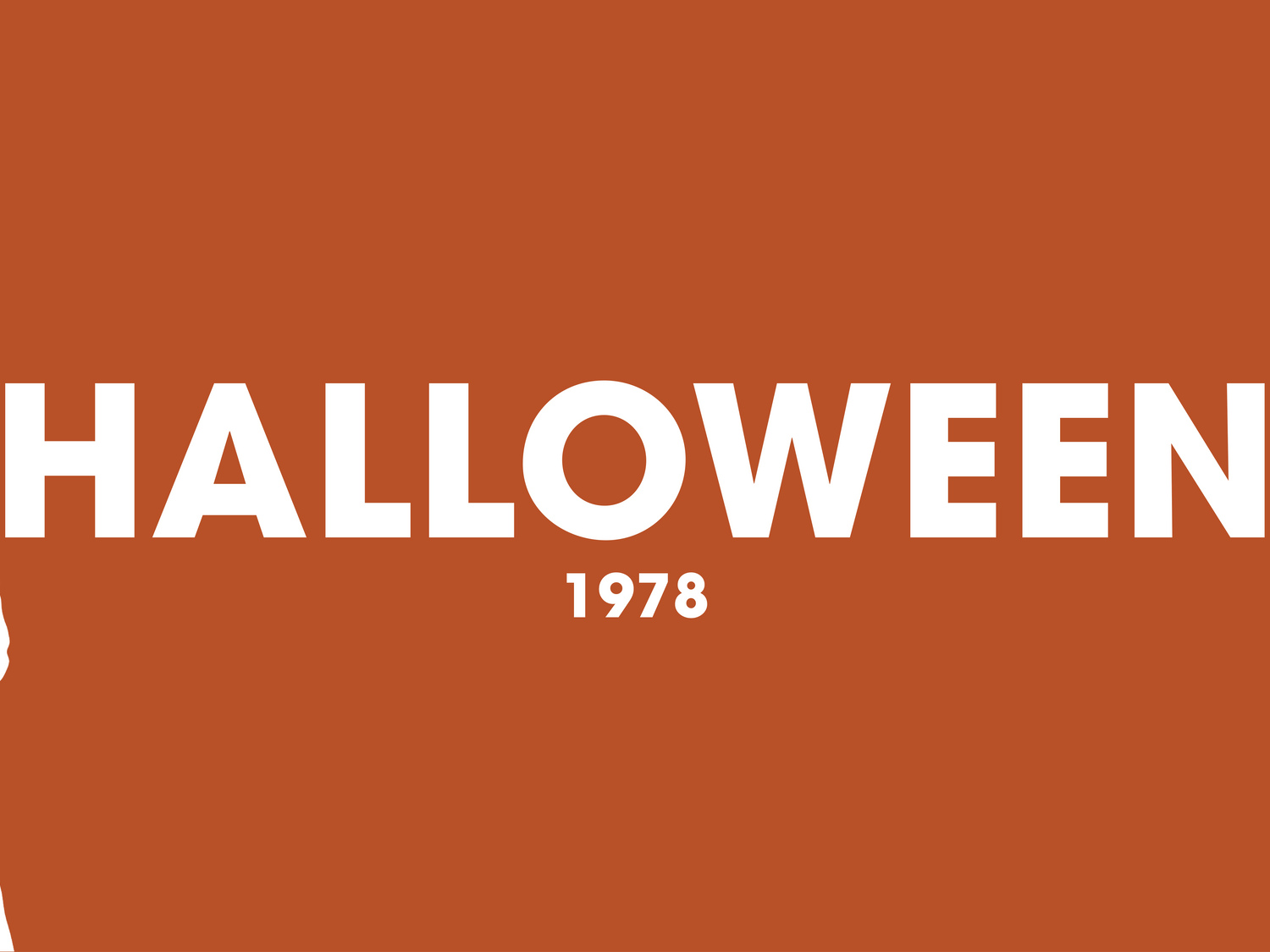 Movie title, year, and Michael Myers silhouette on an orange background.