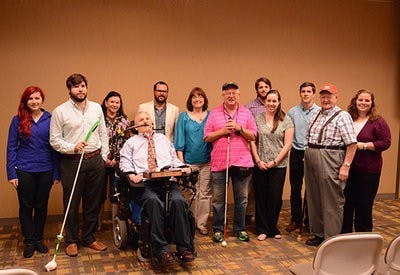 Industrial design students create cane for veteran 2