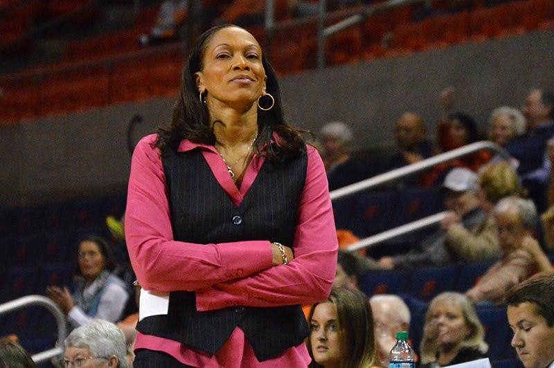 Coach Williams- Flournoy. Marquette vs Auburn at Auburn, AL. Dec 2, 2014. (Emily Enfinger | Assistant Photo Editor)