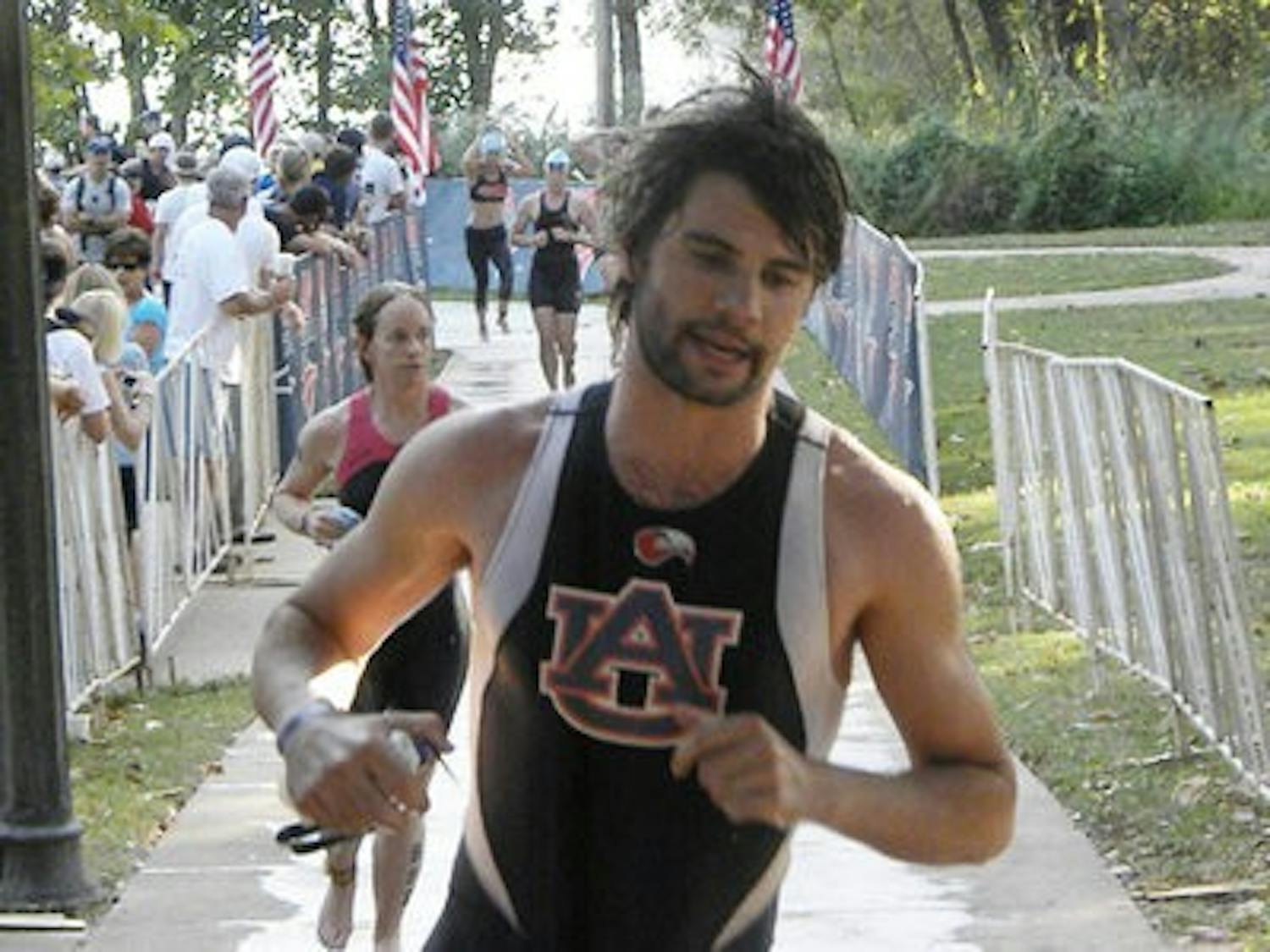 Robert Bedsole competes in the running portion of age group nationals. (Contributed)