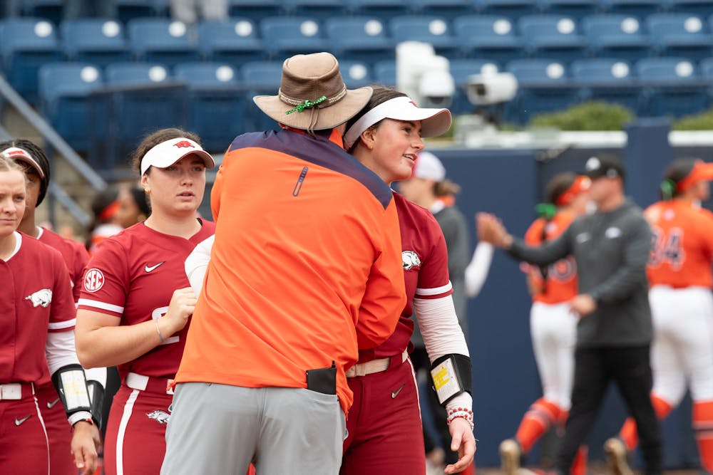 Auburn Softball playing in double header against Arkansas for first home SEC series of the season at Jane B. Moore Field on March 16th 2024