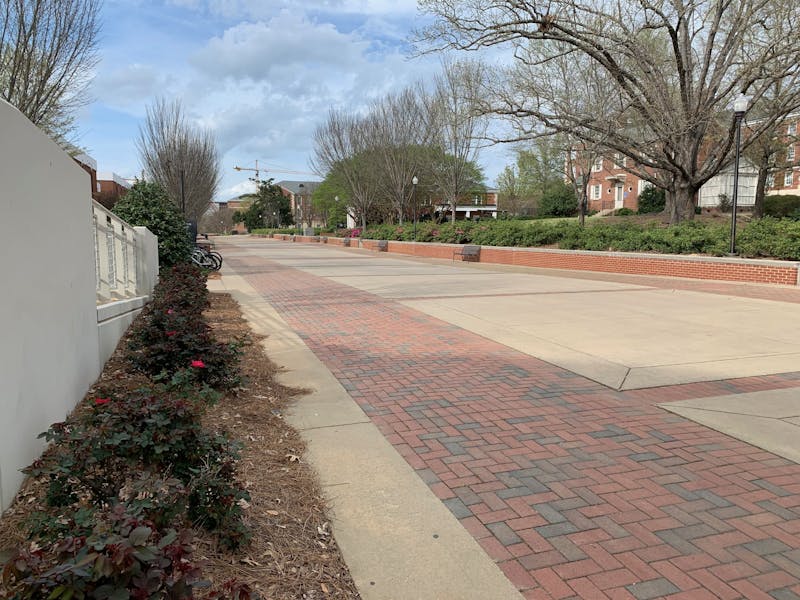 The Haley Concourse on March 23, 2020, in Auburn, Ala. after the University moved to remote instruction for the remainder of the semester.