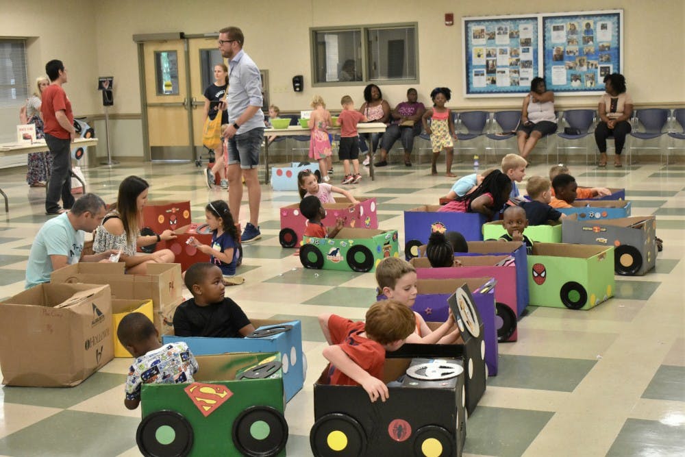 Children sit in their new "cars" at the drive-in&nbsp;Friday, June 15, 2018 in Opelika, Ala.&nbsp;