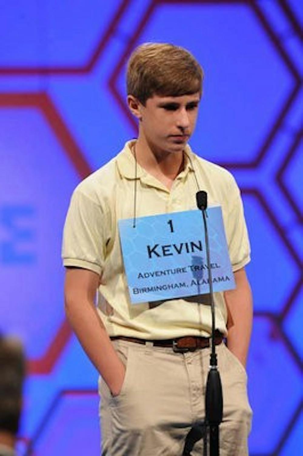 13-year-old Kevin Lazenby of Opelika misspells the word "hortulan" in the Scripps National Spelling Bee in Washington D.C. This was his last spelling competition. (Contributed)