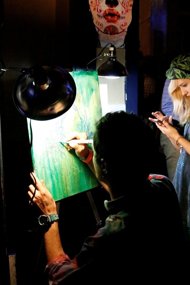 Craig Hamm, a junior in philosophy with a religious concentration, chooses not to wear shoes to class: Ashlea Draa/ Assistant Photo Editor.