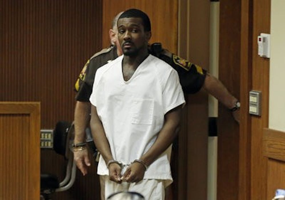 Desmonte Leonard appears at his Jan. 20 sentencing. (Todd Van Emst | Opelika-Auburn News)