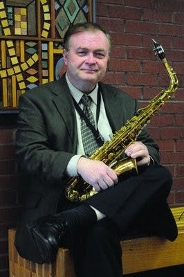 Michael Pendowski has been teaching music at Auburn since last fall. He is known for performing with some of the nation's most well-known artists, including Aretha Franklin and Johnny Mathis. (Christen Harned / ASSISTANT PHOTO EDITOR)