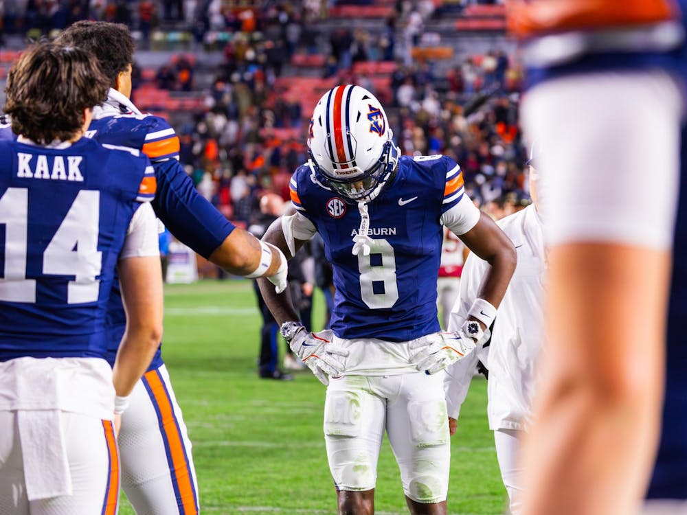 Cam Coleman walks off the field following the Iron Bowl on Nov. 29, 2025.