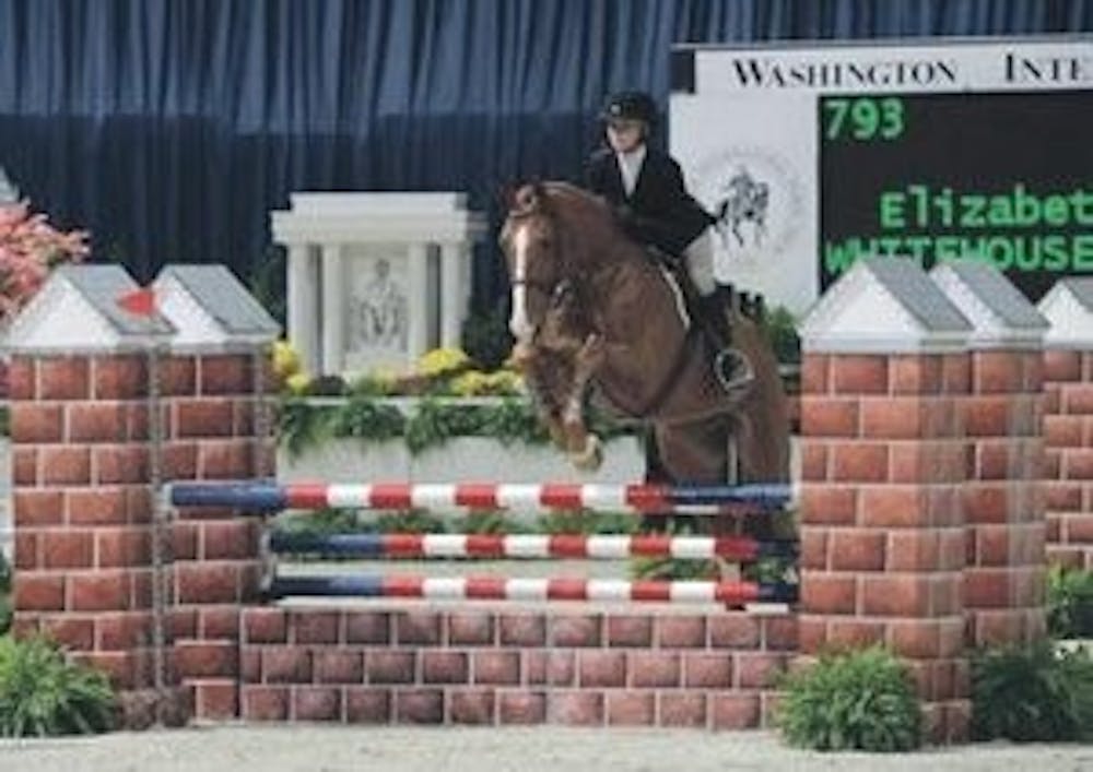 <p>Elizabeth Benson won the equitation finals last weekend in the Washington International Horse Show. (Courtesy of Elizabeth Benson)</p>