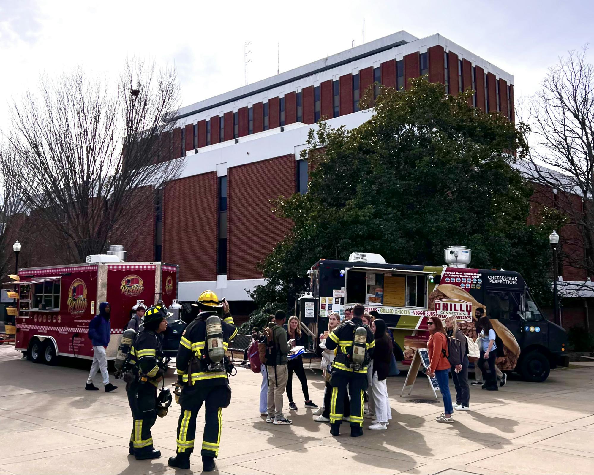 Auburn Fire Department outside the Haley Center