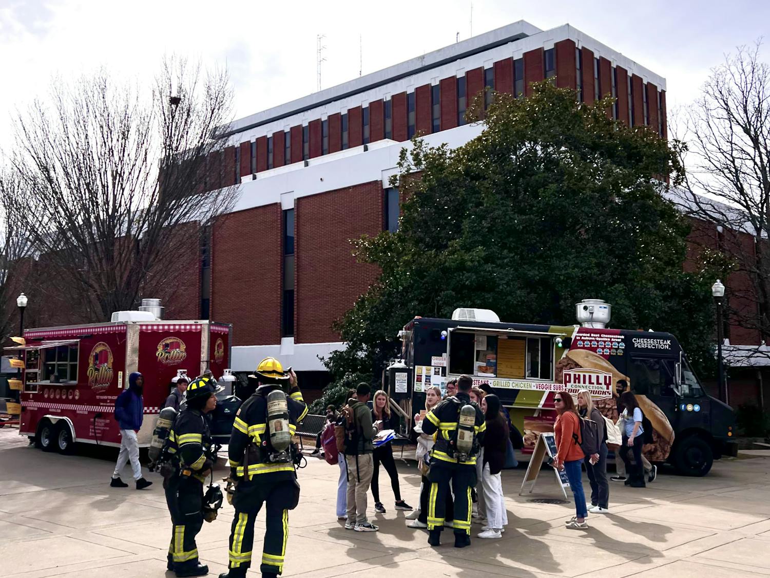 Auburn Fire Department outside the Haley Center