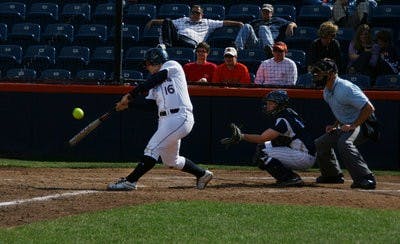 Elizabeth Eisterhold swings against Georgia Southern. (Rebekah Weaver / Assistant Photo Editor)