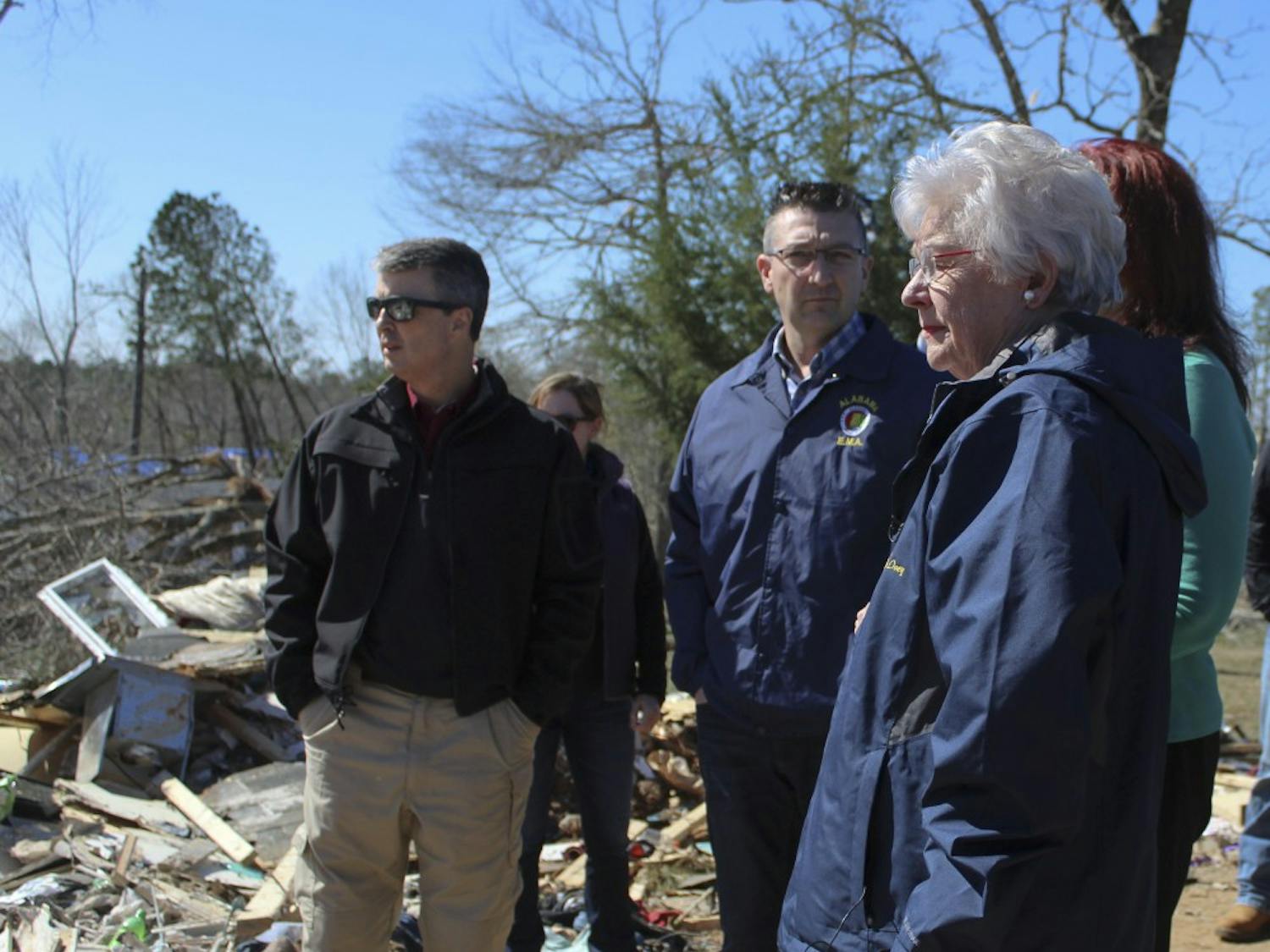 GALLERY: Ivey tours tornado damage