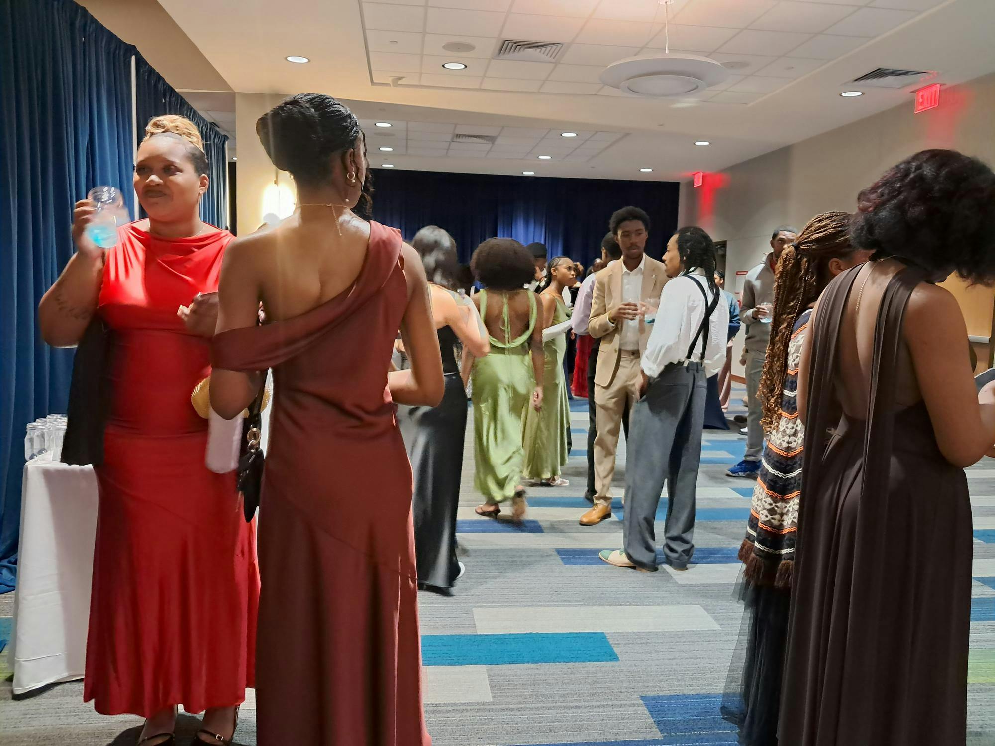 People mingle at the BSU's mocktail bar during Jazz and Poetry Night on Feb. 26, 2026.