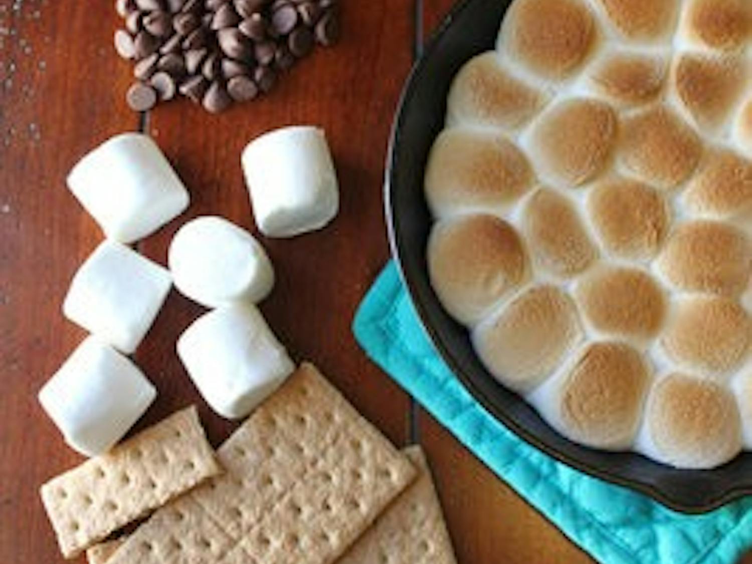 S'mores can be cooked in a pan without a fire.