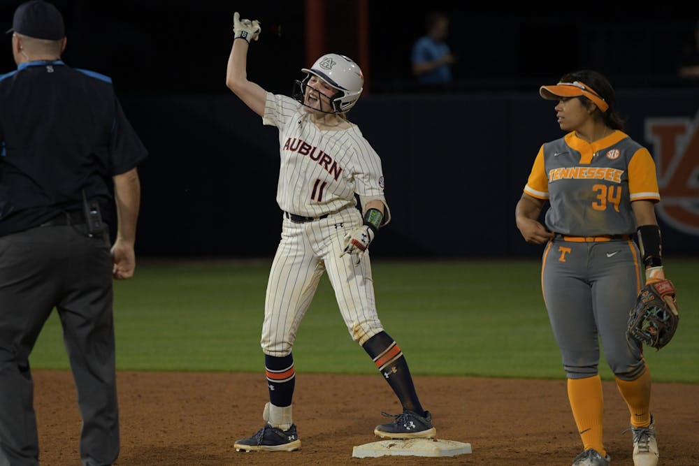 Auburn Softball plays first game of their series against Tenessee at Jane B Moore Field on March 29th 2024