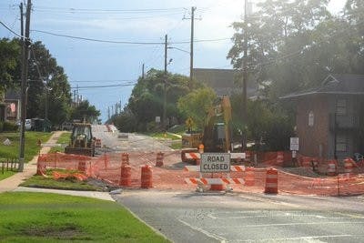 The road-widening project on West Glen Avenue, between Donahue Drive and North College Street should be completed by the end of August. (Danielle Lowe / PHOTO EDITOR)