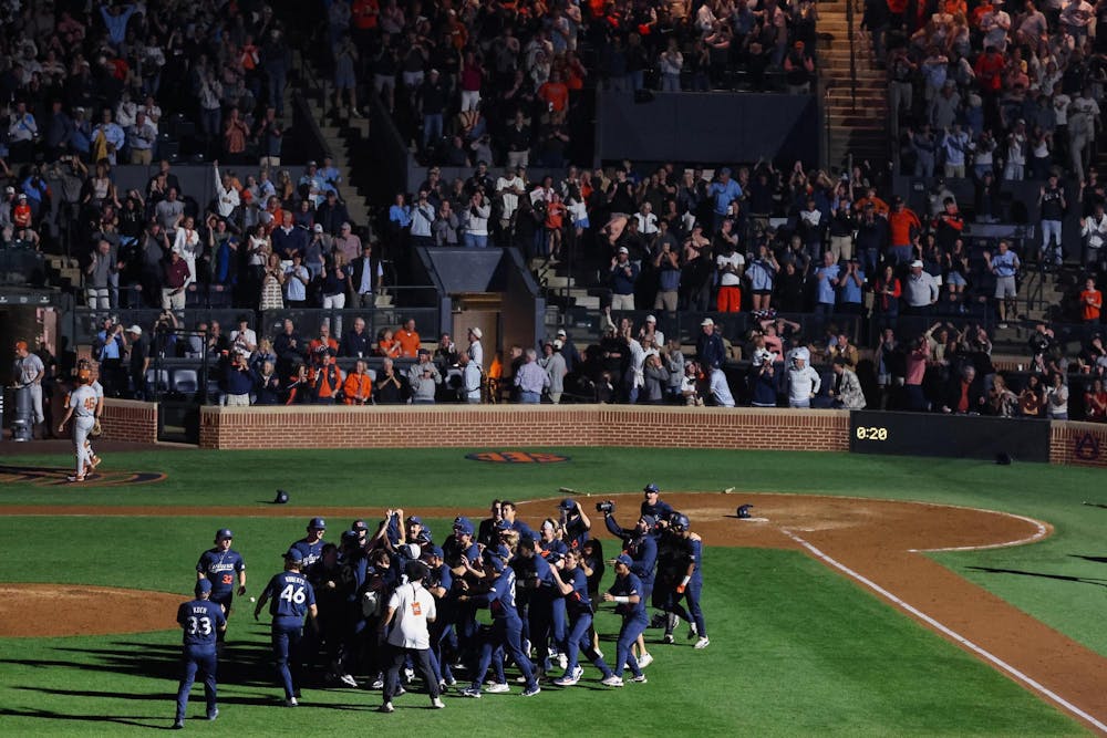 AUBURN, AL - MARCH 20 - The Auburn Baseball Team during the game between the #4 Auburn Tigers and the #2 Texas Longhorns at Plainsman Park in Auburn, AL on Friday, March 20, 2026.

Photo by David Gray/Auburn Tigers