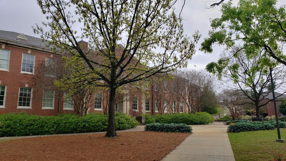 <p>Cary Hall on Auburn University's campus on March 24, 2020, in Auburn, Ala.</p>