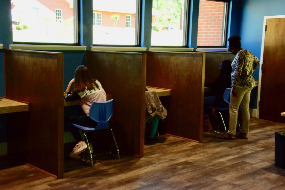 Study rooms of the Lee County Youth Development Center on Tuesday, April 16, 2019 in Auburn, Ala.