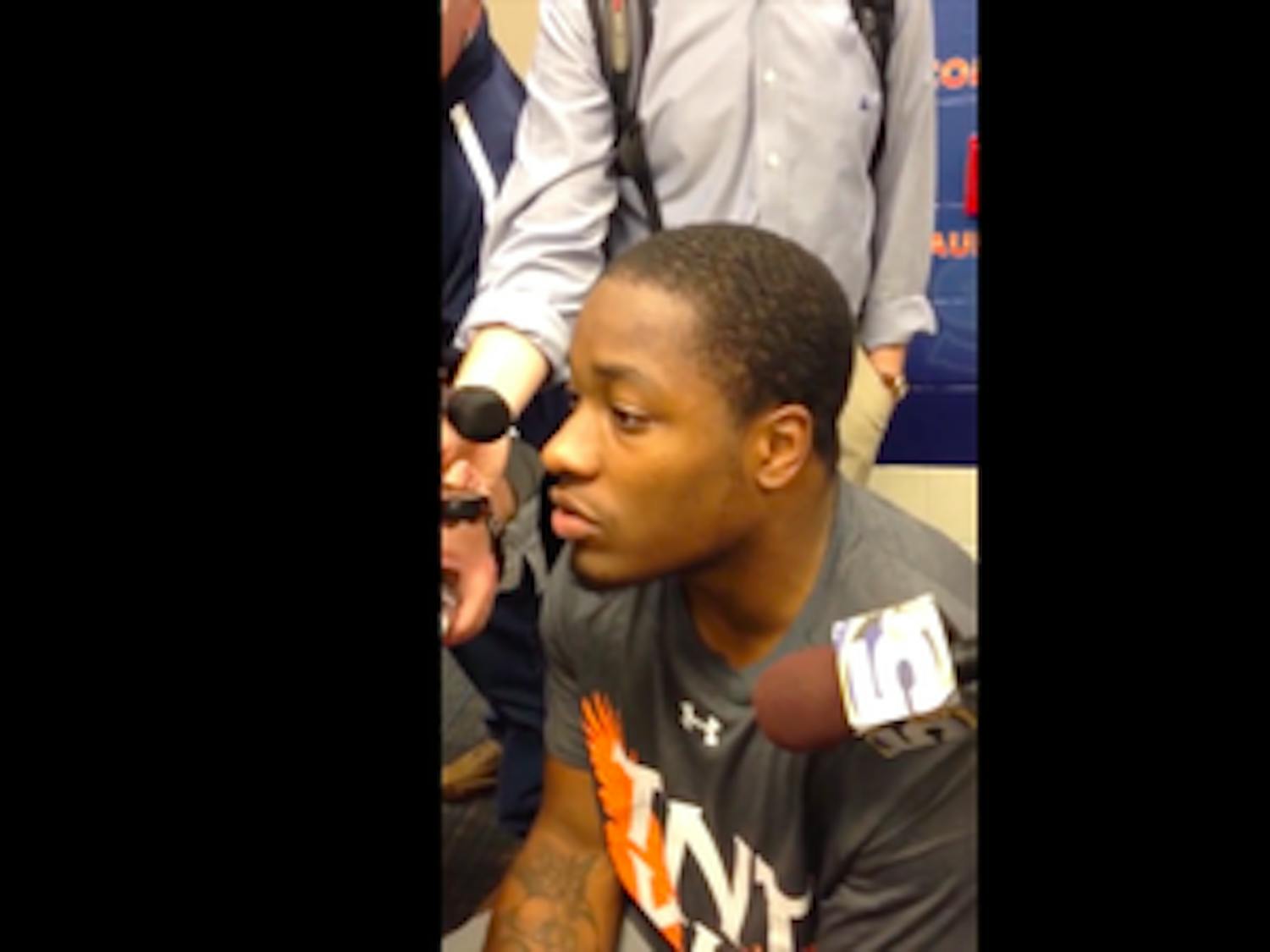 Player interviews from after the AU vs USC win