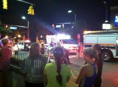 The scene on Saturday night. News of the accident spread quickly via social media. (Courtesy of Justin Hokanson)