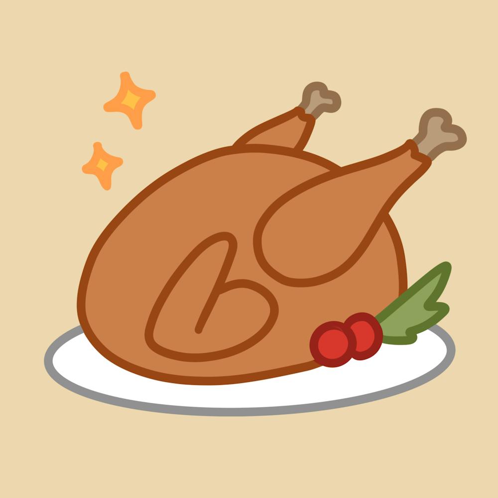 <p>Thanksgiving turkey on a plate.</p>