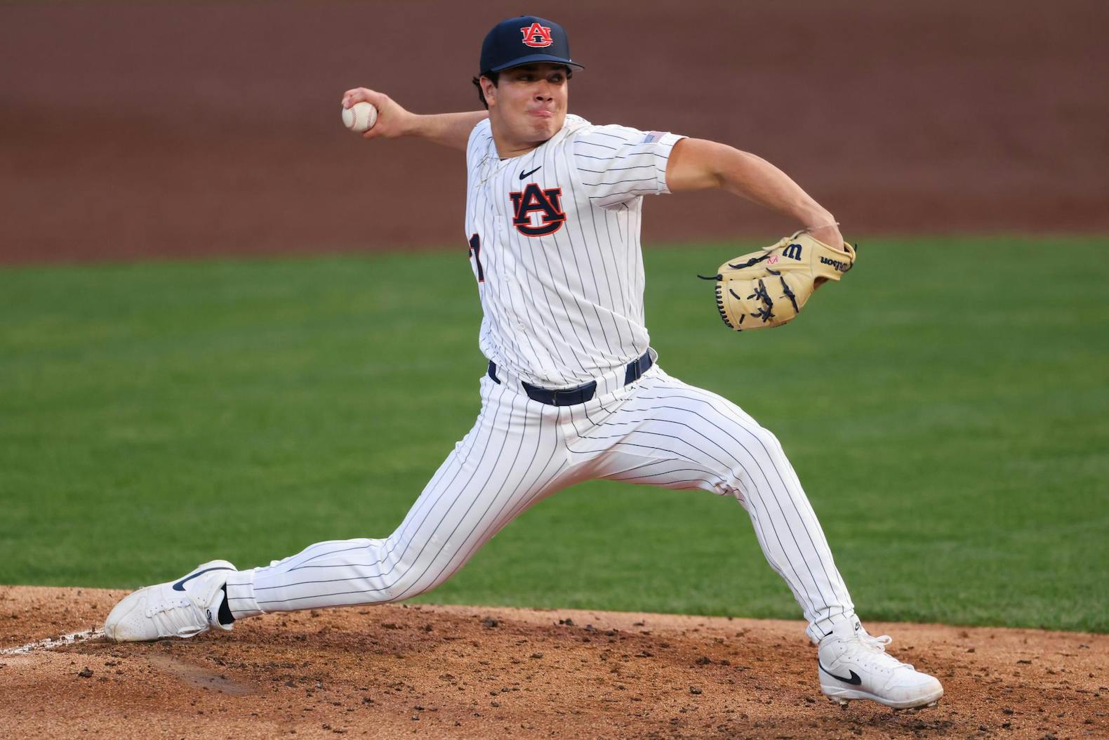 AUBURN, AL - MARCH 10 - Auburn's Andreas Alvarez (21) during the game between the #5 Auburn Tigers and the UAB Blazers at Plainsman Park in Auburn, AL on Tuesday, March 10, 2026. Photo by David Gray/Auburn Tigers