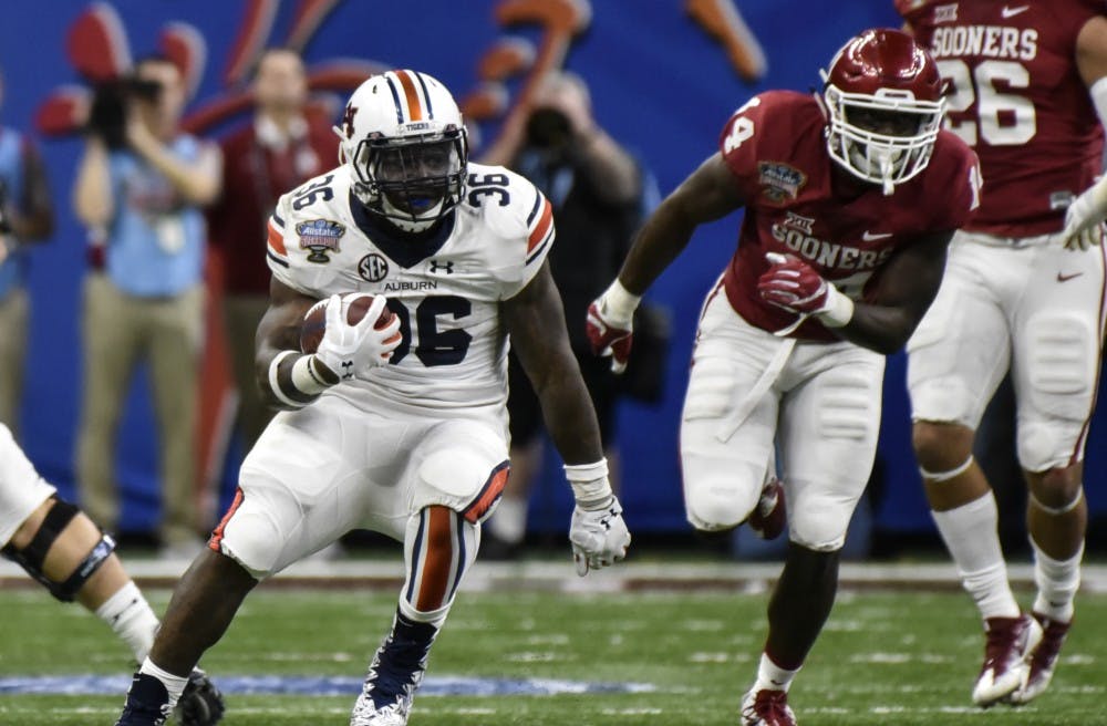 during the first half of the Allstate Sugar Bowl, Monday, Jan. 2, 2017, in New Orleans, LA. 