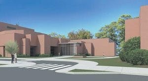 One of the early designs for the new black box theatre was too costly to fund. (Courtesy of Robin Jaffe)