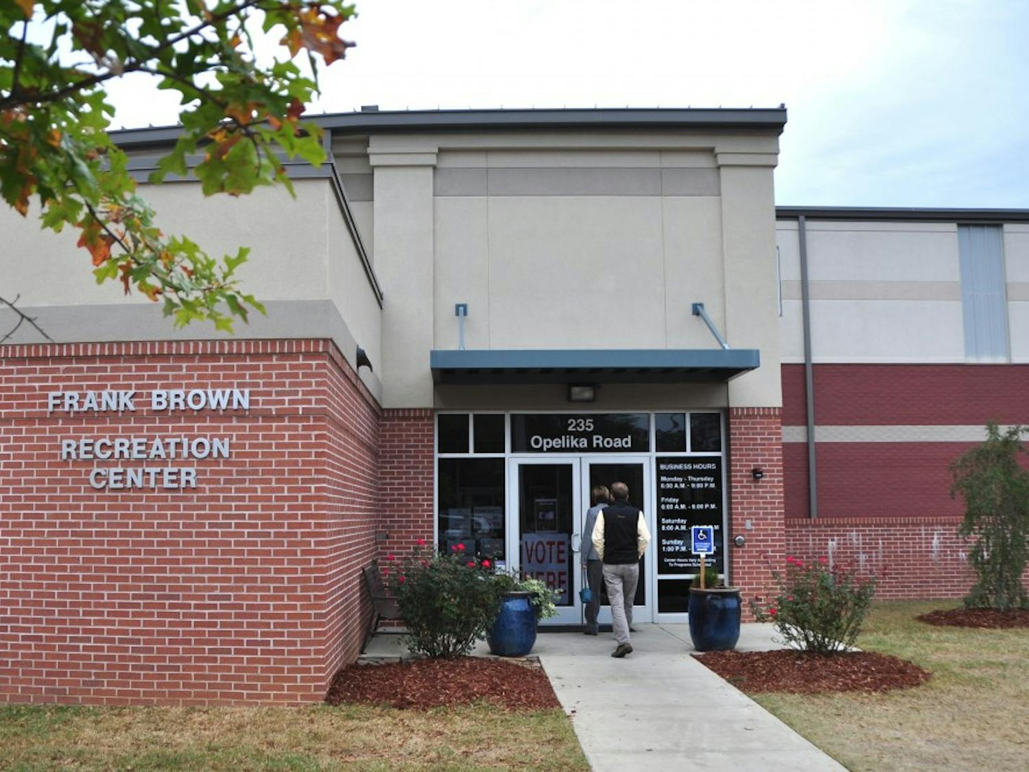 Voters walk into Frank Brown Recreation Center in Auburn, Ala.,&nbsp;to vote on Tuesday, Nov. 8,&nbsp;2016.&nbsp;