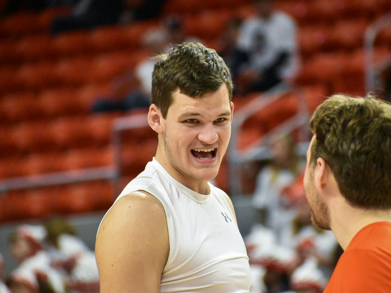 Walker Kessler MBB pregame smile