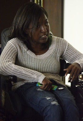 Heard, who has cerebral palsy, was entered by a friend in a competition to win a handicapped van.