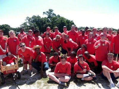 Each year, the camp has a theme. Last year the campers dressed up as cowboys complete with cowboy hats and bandanas.