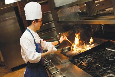 Chef Fernando Cruz cooks oysters on the Ariccia menu for the Hotel at Auburn University and Dixon Conference Center. (Contributed by Fernando Cruz)