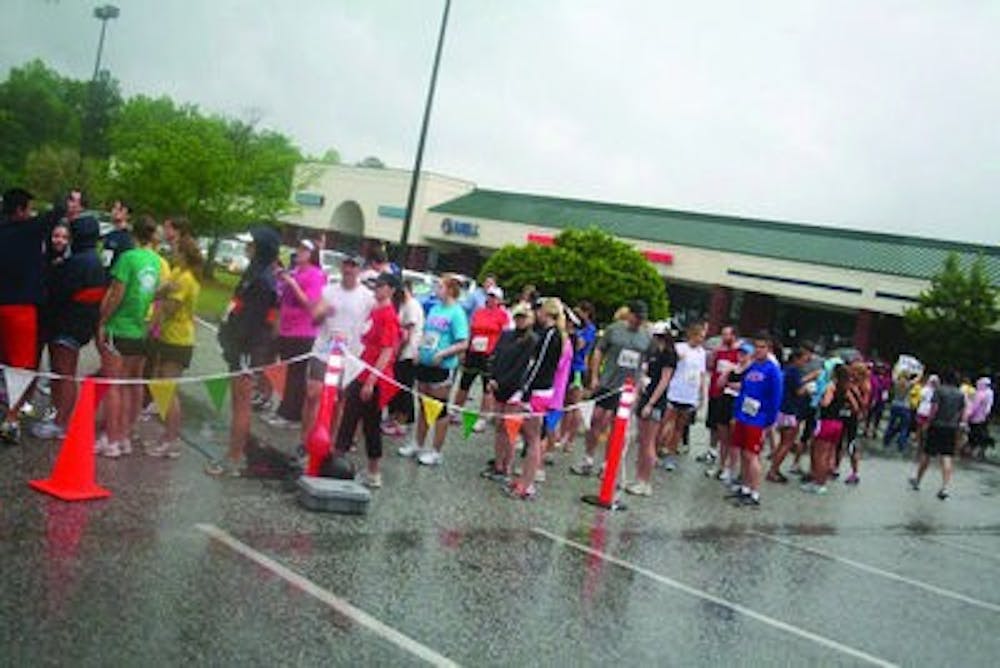 Rain came down on last year's run, but didn't deter runners from participating.