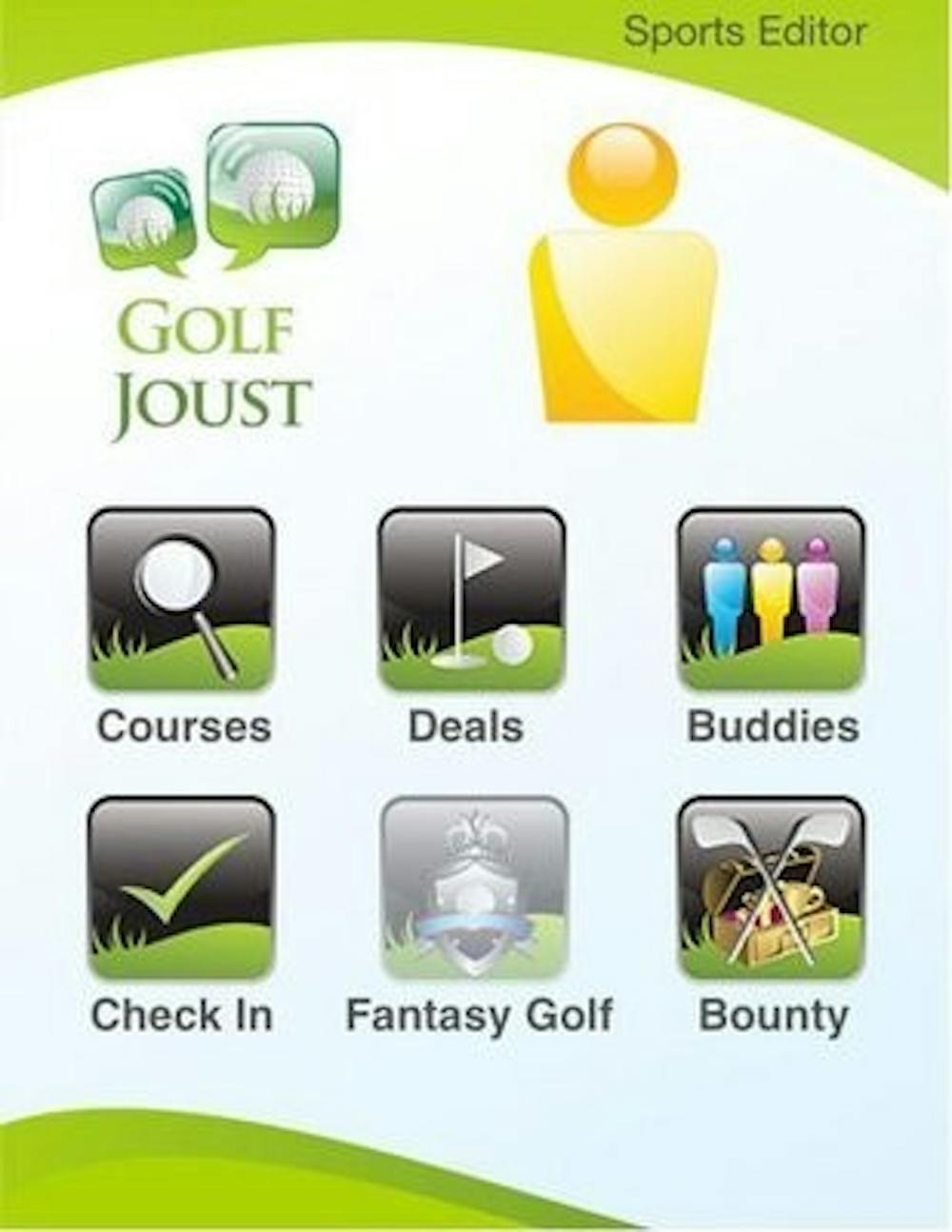 The home page of the Golf Joust application for the iPhone.