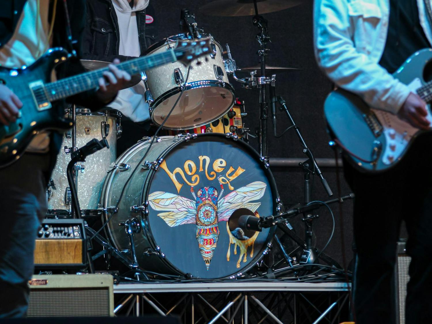 The Band Honey performs for the crowd at War Damn Coffee Jam hosted by UPC at Samford Lawn in Auburn, Ala. on Nov. 11, 2025.