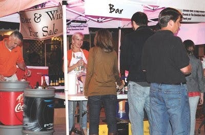 The businesses in downtown Opelika act as food and wine vendors for the on the tracks festival. (FILE PHOTO)