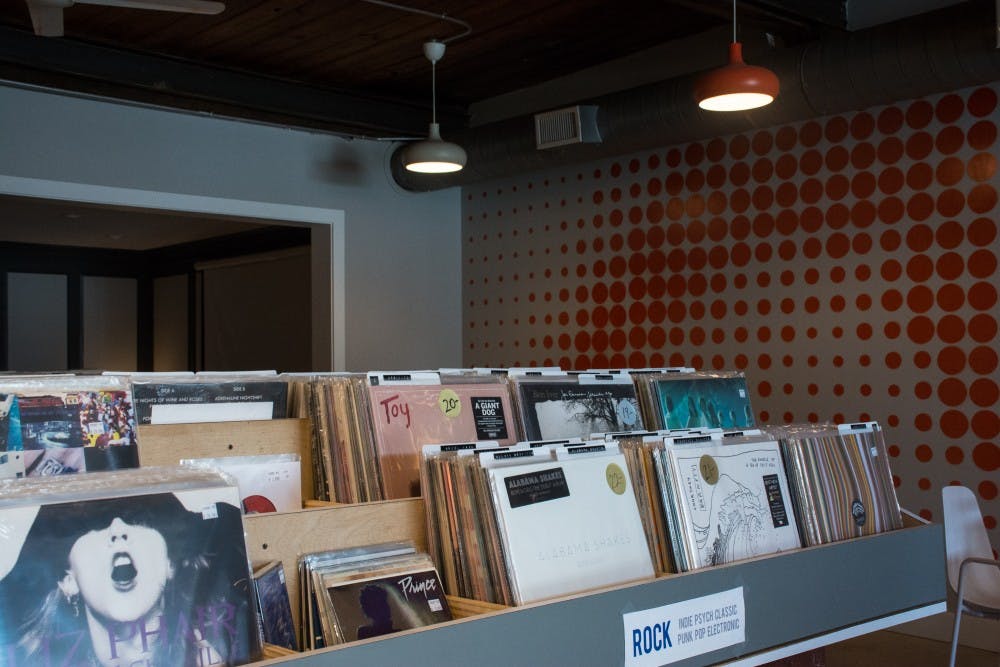 Records sit in&nbsp;bins at 10,000 Hz Record store in Opelika, Ala. on Tuesday, Aug. 21.