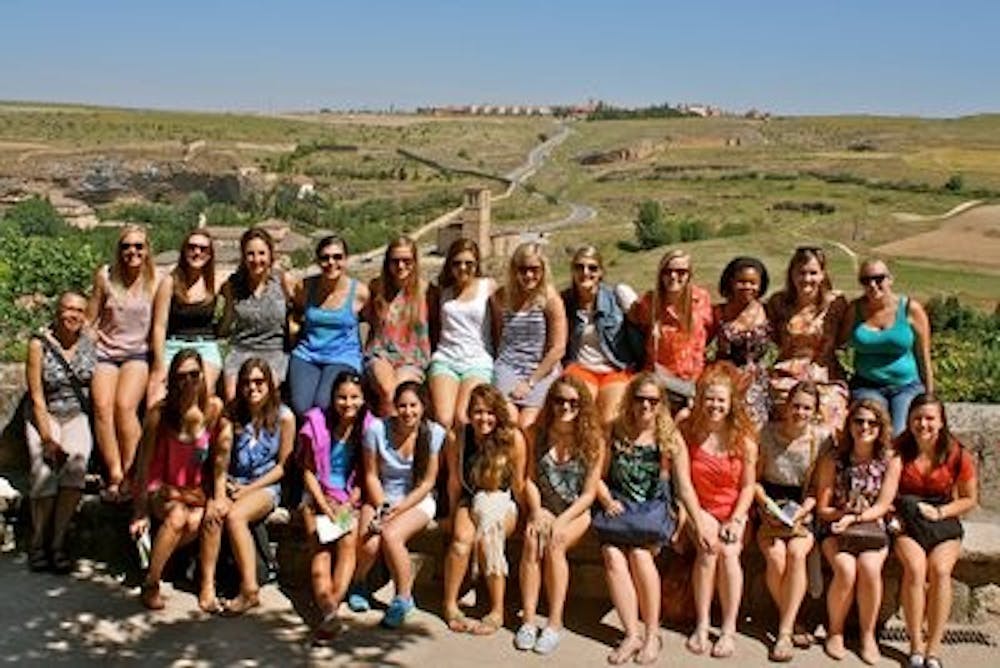 The entire group visited Segovia, Spain.