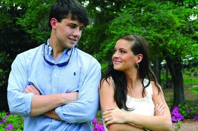 Whit Winford, senior in building science, and Kelly Gfeller, junior in management information systems, try to make their relationship work while Winford finds a job and Gfeller continues to go to school. (Christen Harned/ASSISTANT PHOTO EDITOR)