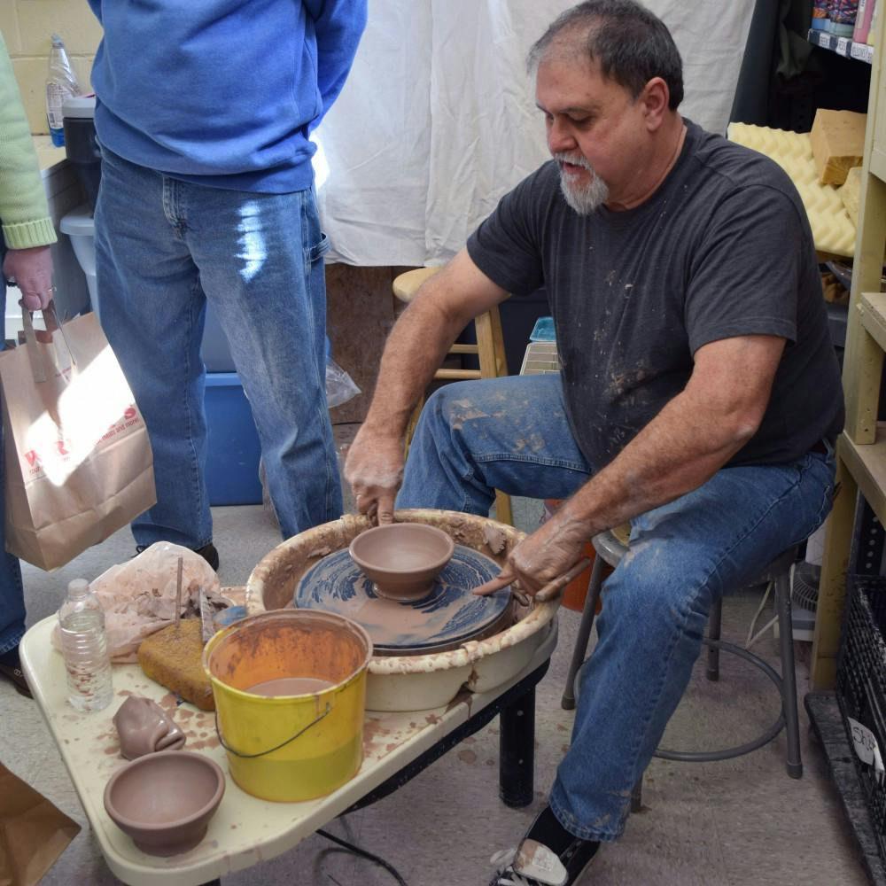 Kim Craft demonstrates how to make a bowl at&nbsp;3rd Annual Empty Bowls event on Saturday, February 13 from 10 a.m. – 2 p.m.at the Denson Drive Recreation Studio in Opelika.